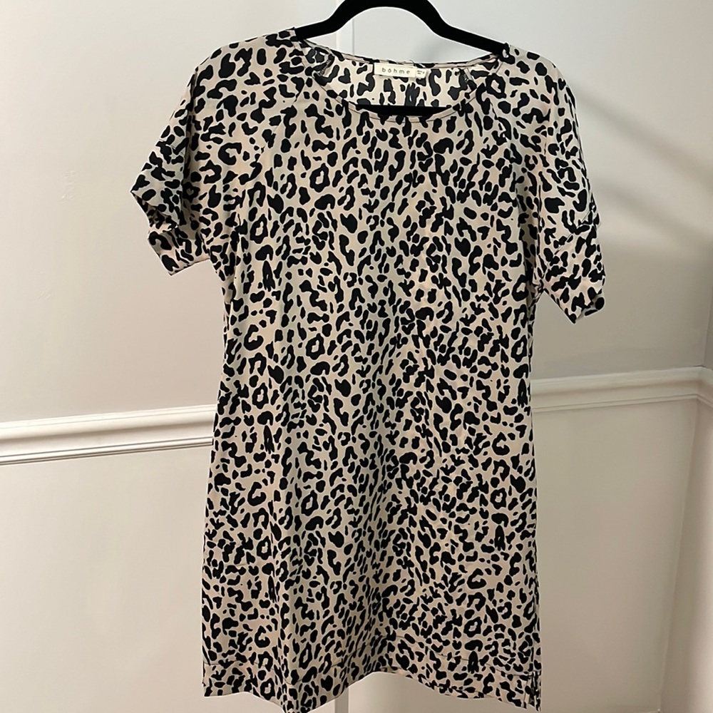 Bohme Leopard Print Shift Dress